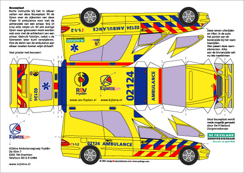 bouwplaat ambulance mercedes