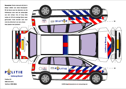 bouwplaat opel politieauto