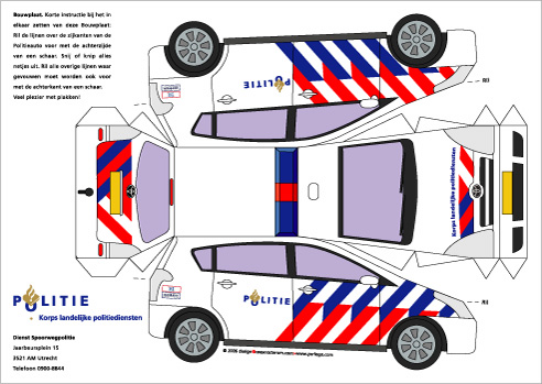 bouwplaat politieauto toyota verzo